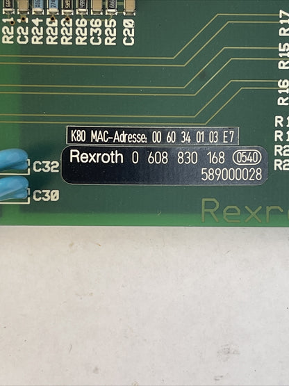 REXROTH 0 608 830 168 ETHERNET MODULE HW-VERSION 2.1 3 608 860 258 SMETH