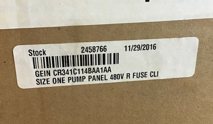 GENERAL ELECTRIC CR341C114BAA1AA PUMP PANEL 460/480V 60HZ TYPE 3R