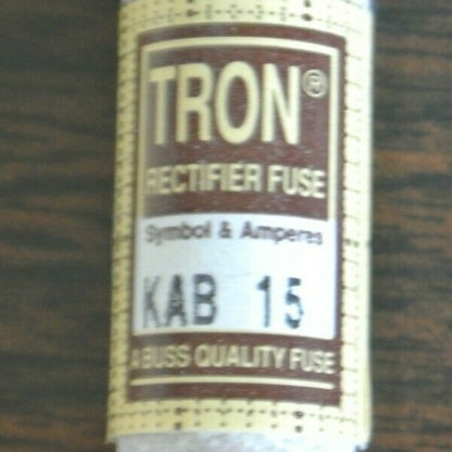 LOT of 3 / BUSSMANN / TRON KAB15 / SEMICONDUCTOR FUSE / 15A / 250V / NEW SURPLUS