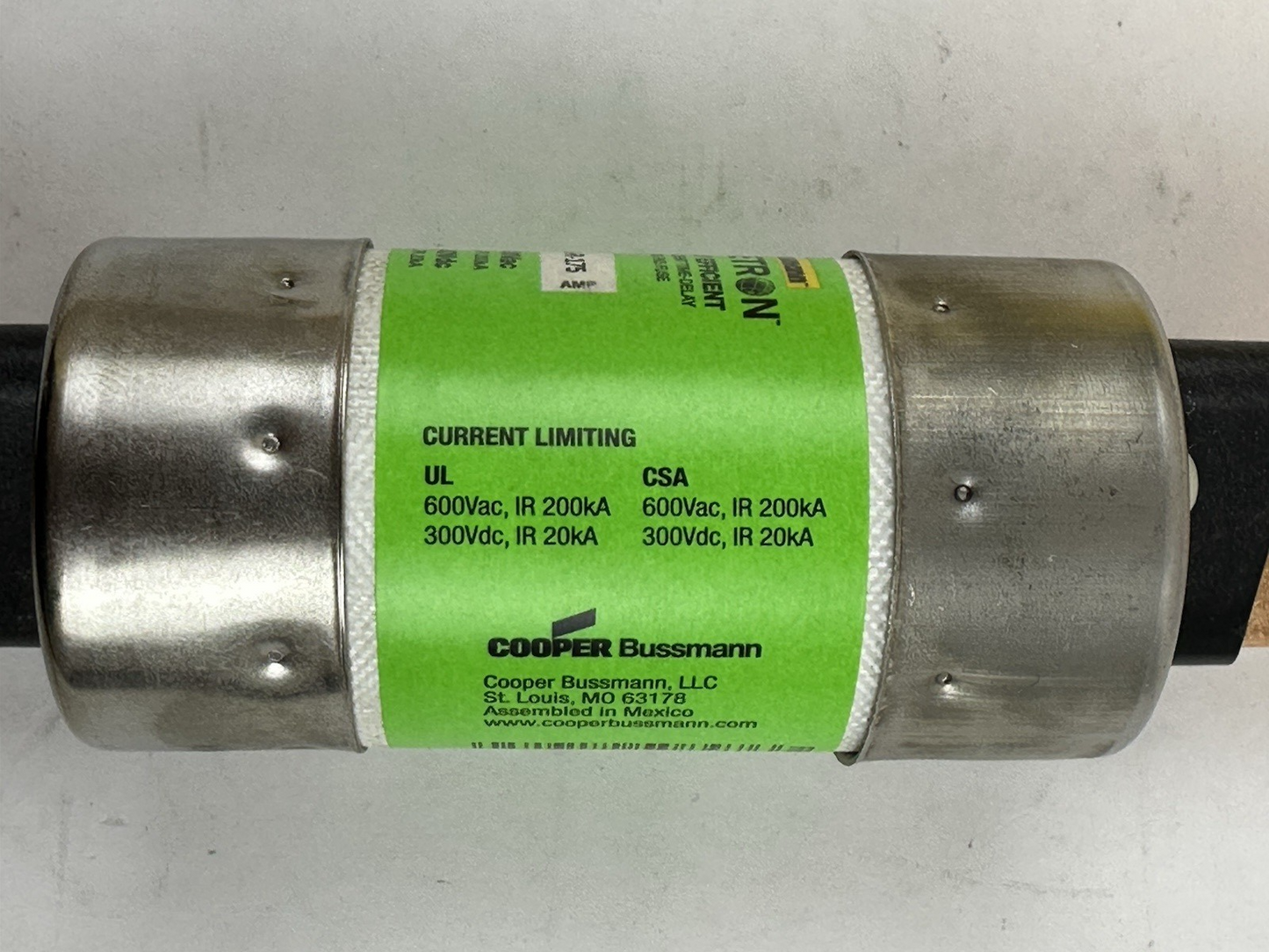 COOPER BUSSMANN FUSETRON FRS-R-175 TIME DELAY DUAL-ELEMENT FUSE 175A 600V