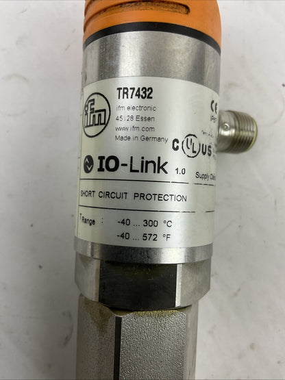 IFM TR7432 TEMPERATURE SENSOR 18...32VDC 350mA SUPPLY CLASS 2