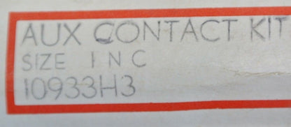 LOT of 3 CUTLER-HAMMER 10933H3 AUXILIARY CONTACT KIT / SIZE 1 / N.C. NEW SURPLUS