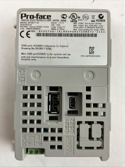PRO-FACE 3910017-01 CLASS 2 24VDC 0.25A SCREEN