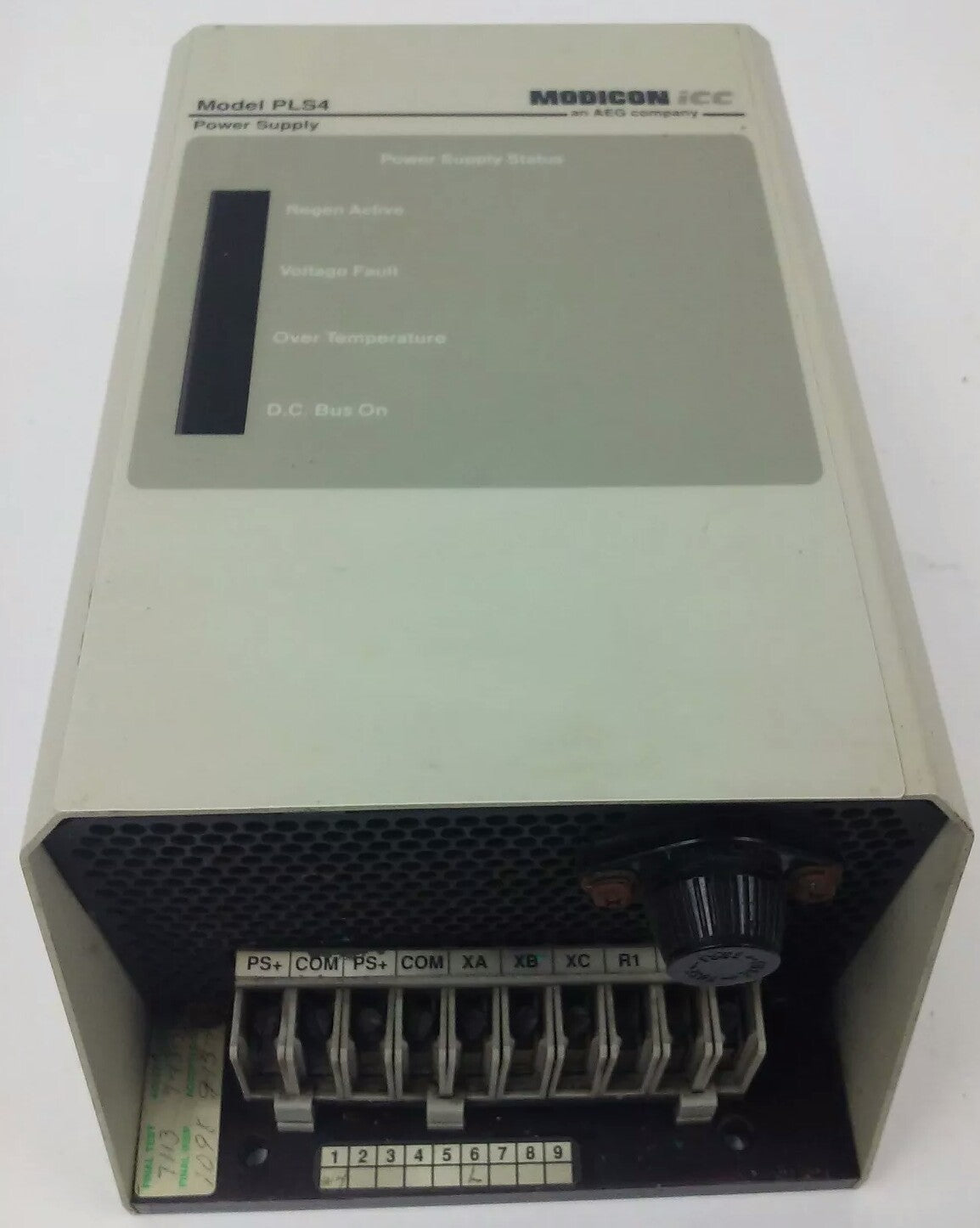 MODICON/ AEG 110-108 MODEL PLS4 POWER SUPPLY, REV W4