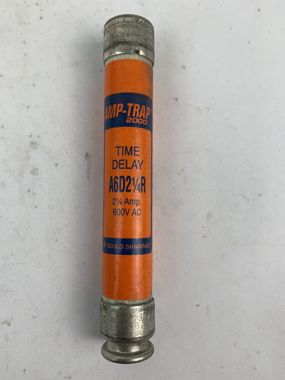 Gould Shawmut Amp-trap 2000 A6D2 1/4R 2 1/4A 600V Fuse "Lot of 10"
