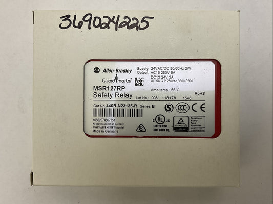 ALLEN BRADLEY 440R-N23135-R SERIES B GUARD MASTER SAFETY RELAY MSR127RP