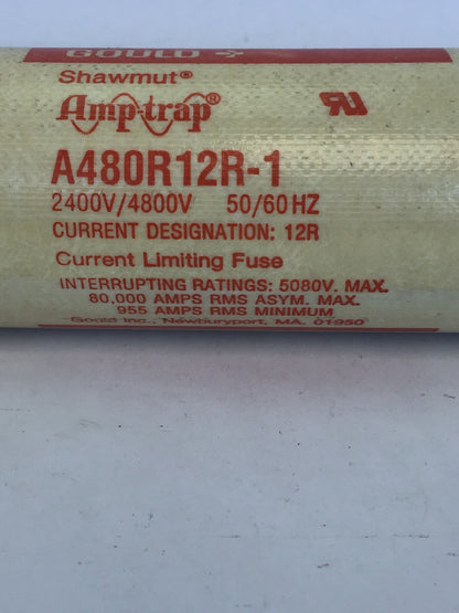 GOULD SHAWMUT AMP-TRAP A480R12R-1 2400/4800V 50/60HZ CURRENT LIMITING FUSE