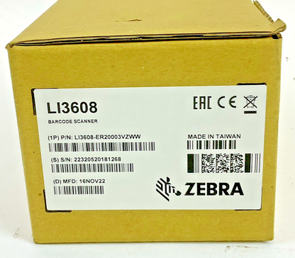 ZEBRA LI3608-ER20003VZWW BARCODE SCANNER