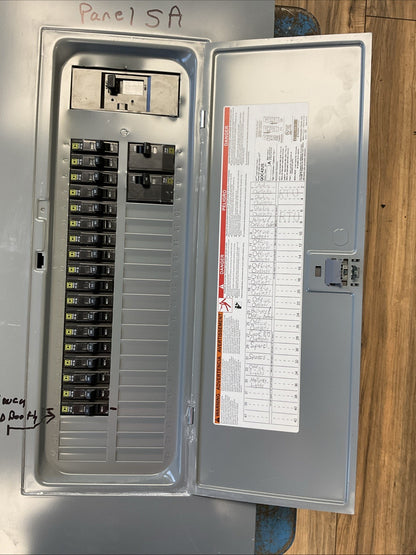 SQUARE D QOC42US BREAKER PANELBOARD TYPE 1 SER S01 200AMP MAIN BREAKER