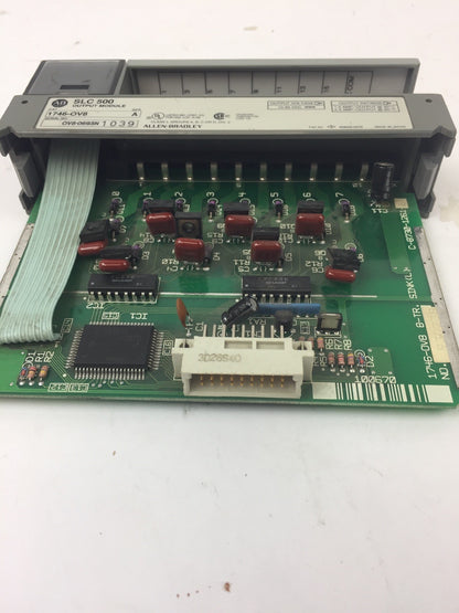 ALLEN BRADLEY 1746-0V8 OUTPUT MODULE SLC 500 SER A 10-50VDC 1.0AMP