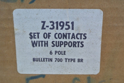 ALLEN-BRADLEY Z-31951 / SET of CONTACTS w/ SUPPORT / 6 POLE / NEW SURPLUS