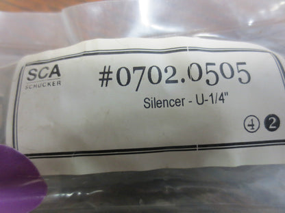 FESTO SILENCER U-1/4" - SCA SCHUCKER # 0702.0505 - NEW SURPLUS