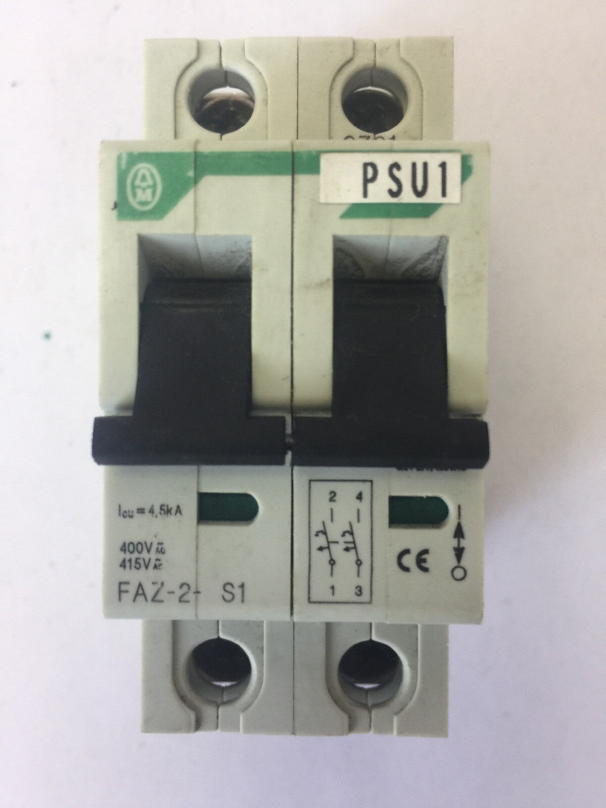 KLOCKNER MOELLER FAZ-2-S1 CIRCUIT BREAKER 2 POLE 400/415VAC