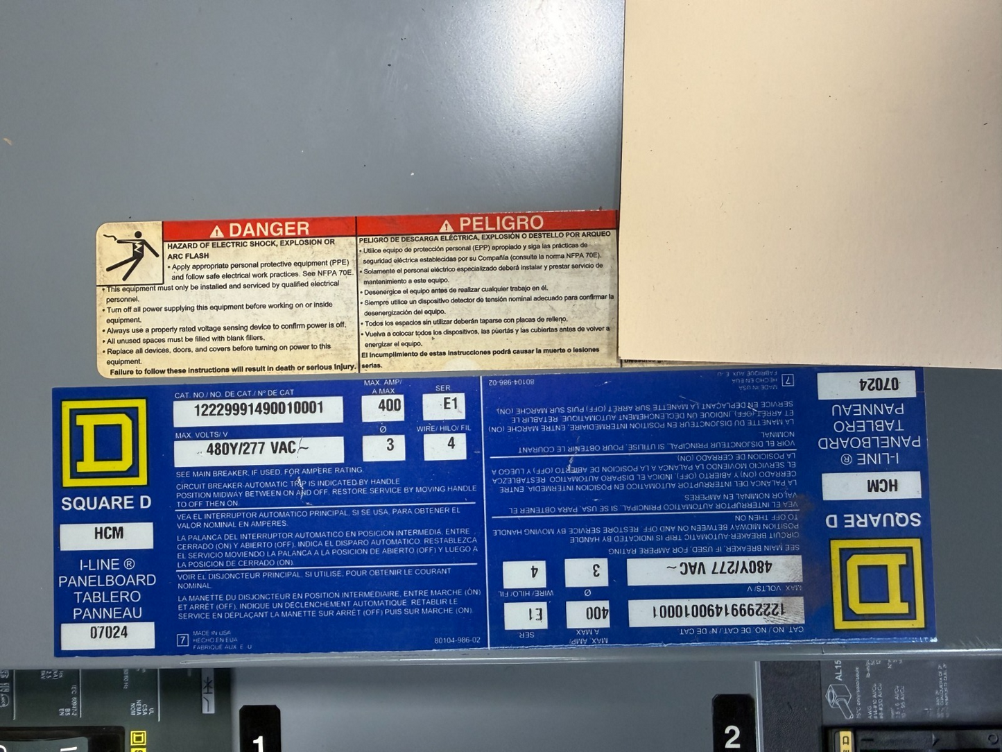 SQUARE D HMC73TSD SER E1 12229991490010001 BGA36050 FA36020 HDA36150 FA34020