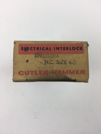 CUTLER HAMMER 10933H21A ELECTRICAL INTER LOCK FOR A-c MAGNETIC CONTACTOR/STARTER