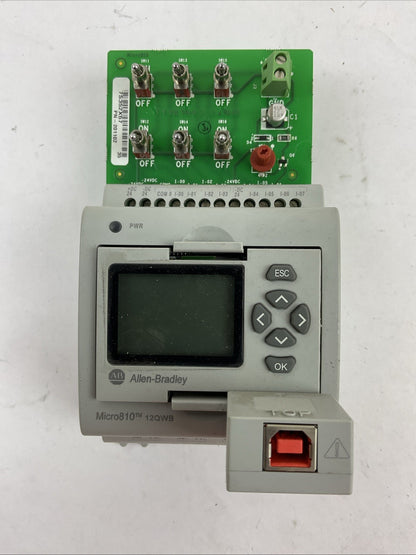ALLEN BRADLEY 2080-LC10-12QWB SER A FW 7.012 2080-USBADAPTER SER A 201102 BOARD