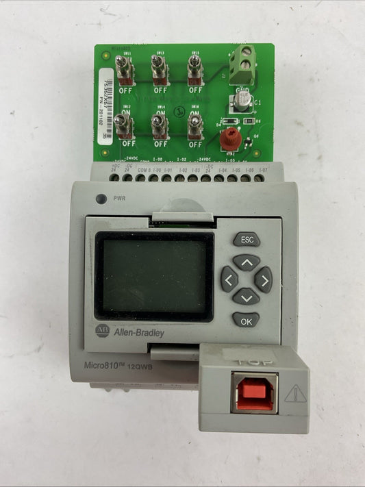 ALLEN BRADLEY 2080-LC10-12QWB SER A FW 7.012 2080-USBADAPTER SER A 201102 BOARD
