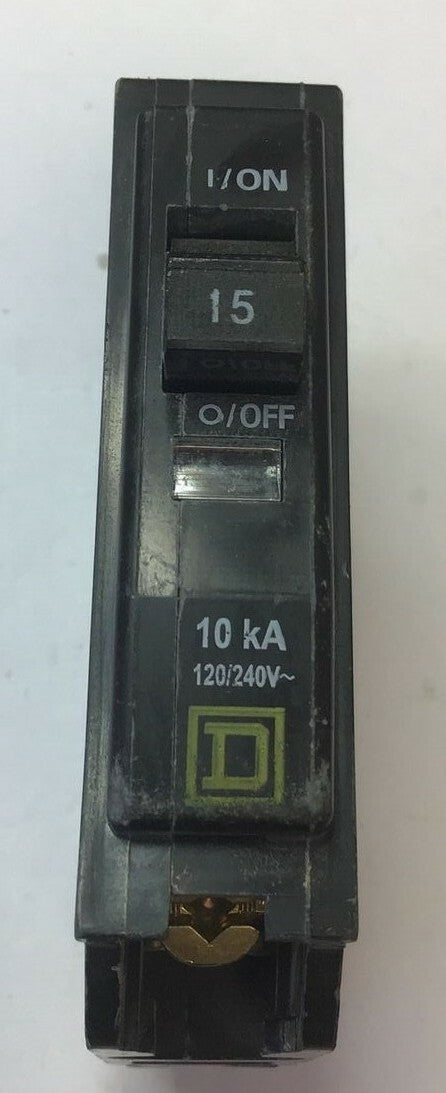 SQUARE D QOB115 CIRCUIT BREAKER 15A 120/240VAC 1POLE ****LOTOF5****