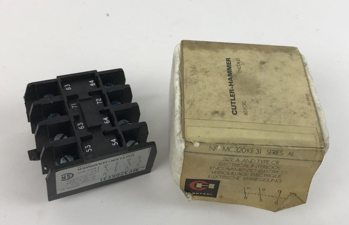 Eaton Cutler Hammer MC320KE31 Size A Type CR Electrical Interlock Ser. A1 (NEW)