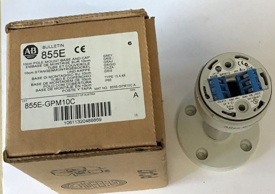 ALLEN BRADLEY 855E-GPM10C 10CM POLE MOUNT BASE AND CAP