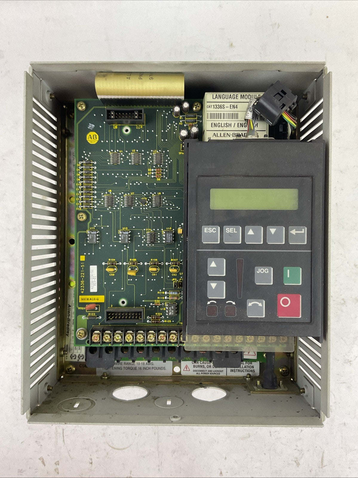 ALLEN BRADLEY 1336S-BRF50-AA-EN4 1336 PLUS SENSORLESS VECTOR DRIVE SER D
