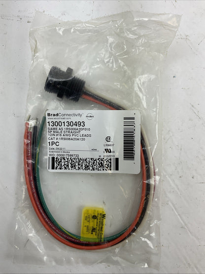 BRAD CONNECTIVITY 1300130493 5P MALE STRAIGHT CONNETOR 1R5006A20F010