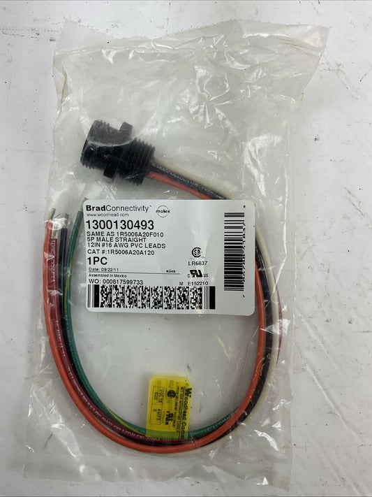 BRAD CONNECTIVITY 1300130493 5P MALE STRAIGHT CONNETOR 1R5006A20F010