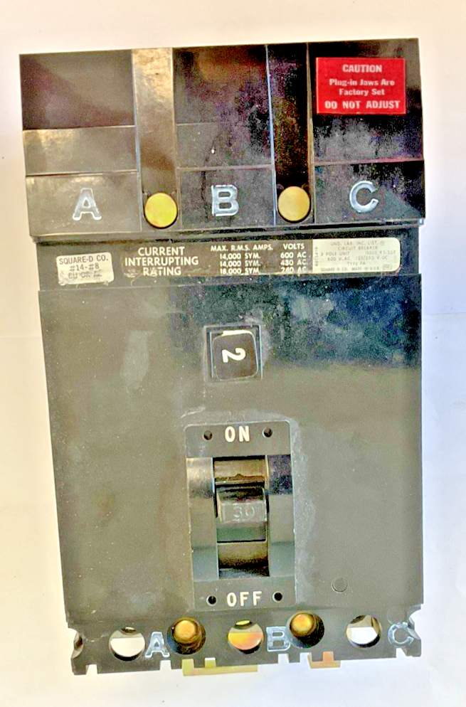 SQUARE D FA36030 I-LINE BOLT-ON CIRCUIT BREAKER 30A 3P 600VAC