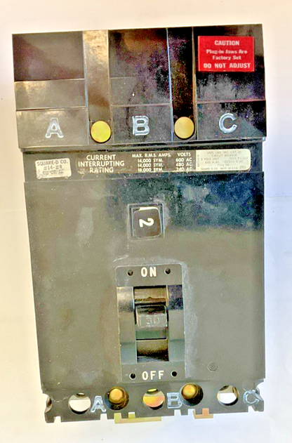 SQUARE D FA36030 I-LINE BOLT-ON CIRCUIT BREAKER 30A 3P 600VAC