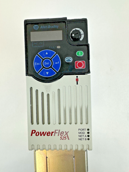 ALLEN BRADLEY 25B-D4P0N104 POWERFLEX 525 AC DRIVE FRN 5.001 SER A W/ 25-JBAA