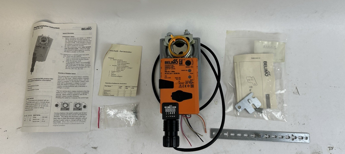 BELIMO NMB24-MFT DAMPER ACTUATOR 24V 90IN-LB 10NM 50/60HZ