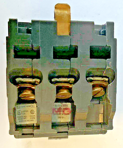 SQUARE D QOM320 CIRCUIT BREAKER 240VAC 22KA 3POLE 20A