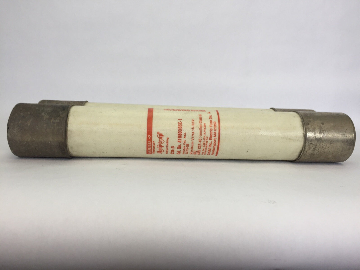 GOULD SHAWMUT AMPTRAP A1550X65E-1 CURRENT LIMITING FUSE 15.5KV CS-3 65,000 AMPS