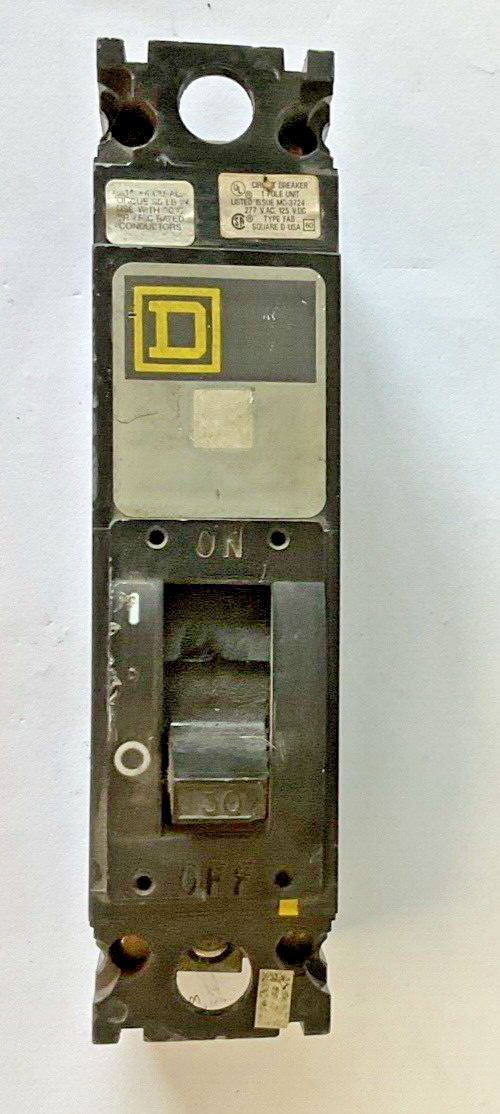 SQUARE D FHL16030 CIRCUIT BREAKER 30A 277VAC 125VDC 1POLE