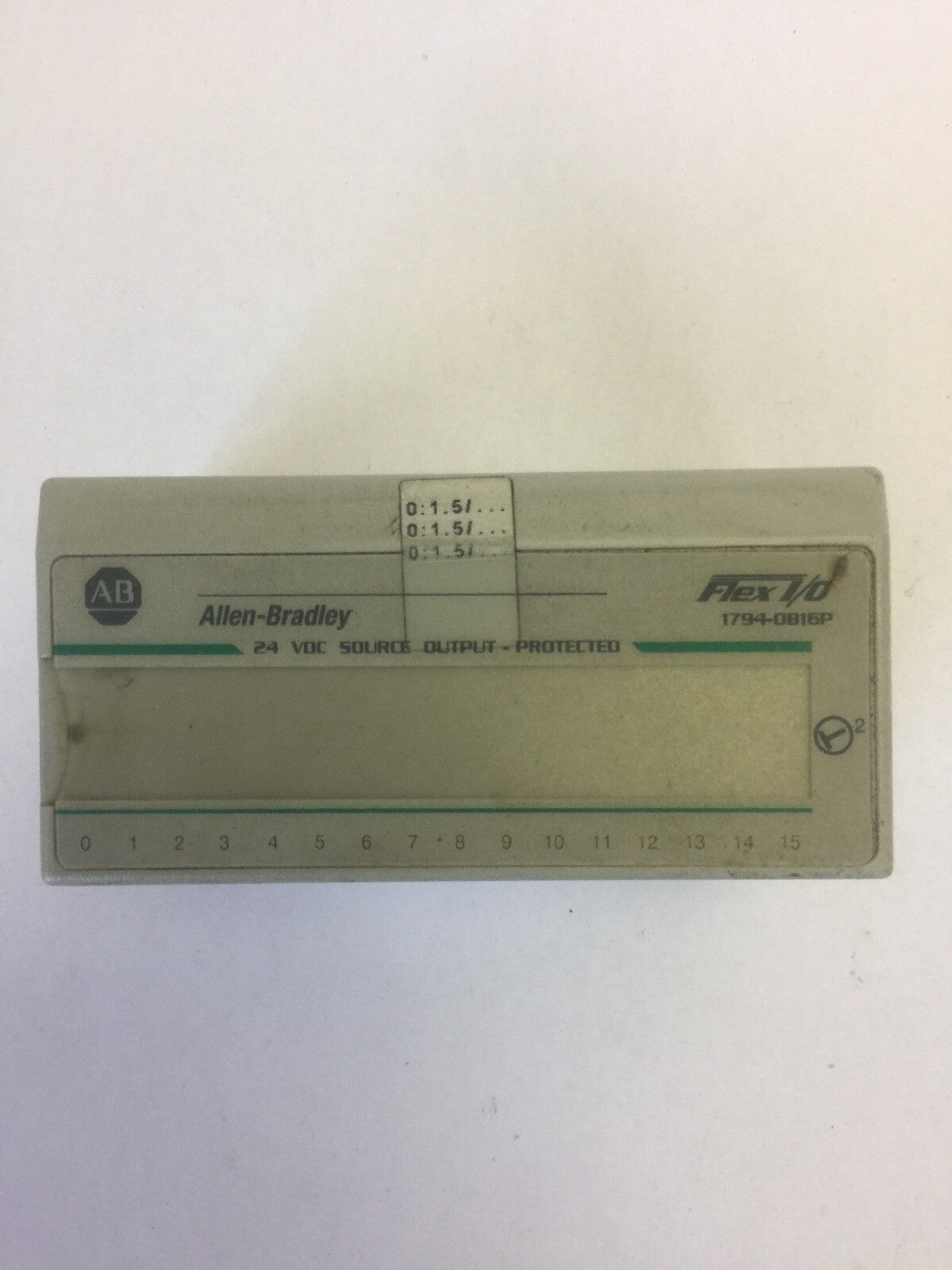 ALLEN BRADLEY 1794-OB16P 24VDC SOURCE OUTPUT MODULE SER A REV C01 F/W REV BLANK