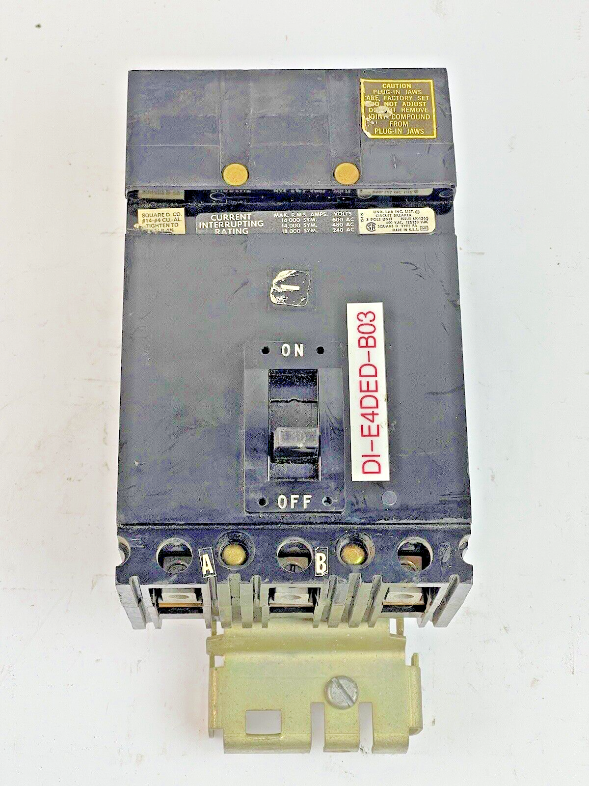 SQUARE D - LK-1265 - CIRCUIT BREAKER -  30 A, 600 VAC, 3 POLE - TYPE FA