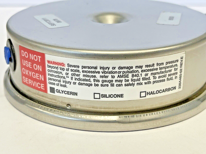 KMI SYSTEMS - PRESSURE GAUGE - 4" DIAMETER, 1/2" NPT, 0-100 PSI