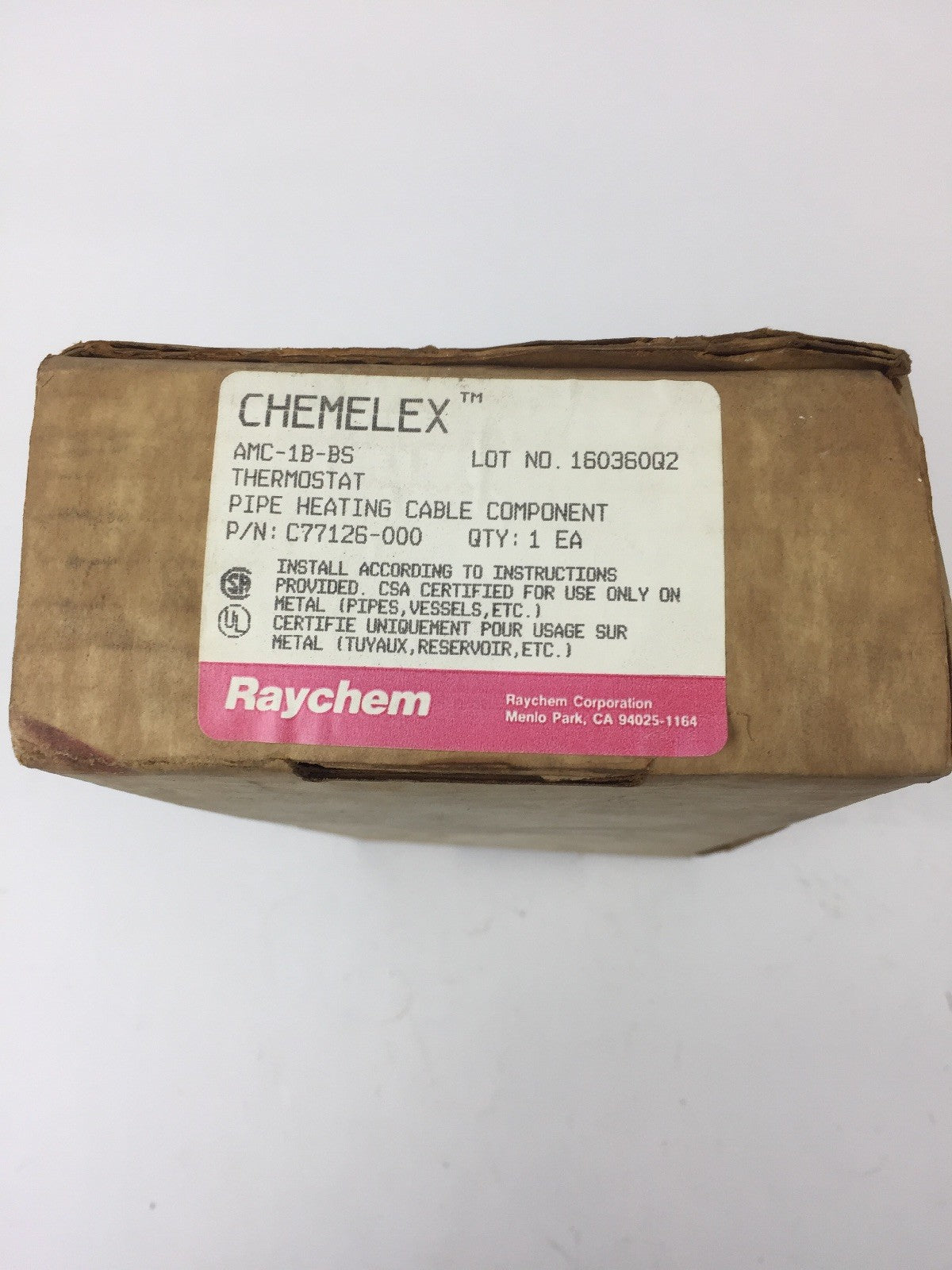 CHEMELEX AMC-1B-BS THERMOSTAT PIPE HEATING CABLE COMPONENT 22A @ 125,250,480VAC