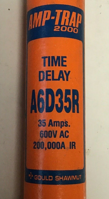 GOULD SHAWMUT A6D35R FUSE 35A 600V TIME DELAY AMP-TRAP 2000 ****LOTOF4****