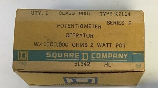 SQUARE D 9001 K2114 POTENTIOMETER OPERATOR SER.F