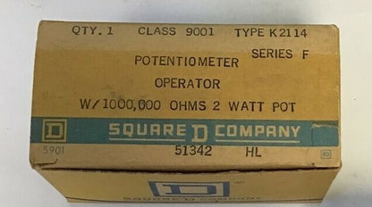 SQUARE D 9001 K2114 POTENTIOMETER OPERATOR SER.F