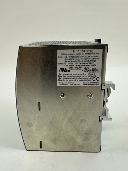PULS SL10.105 POWER SUPPLY OUTPUT 24-28VDC 10A INPUT 100-120/200-240VAC 6/2.8A