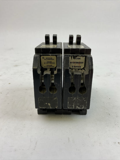 SQUARE D HOMT1520 MINITURE CIRCUIT BREAKER 15/20AMP 120/240VAC (LOT OF 2)