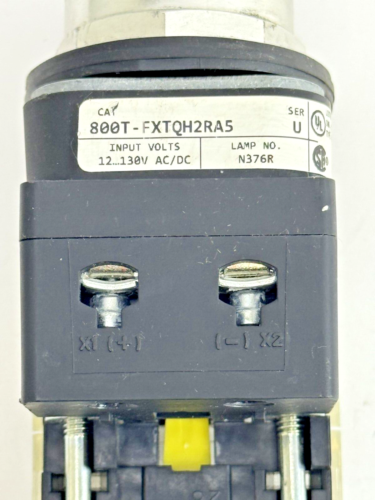 ALLEN-BRADLEY - 800T-FXTQH2RA5 SER. U - RED MUSHROOM PUSH/PULL BUTTON W/ BLOCK
