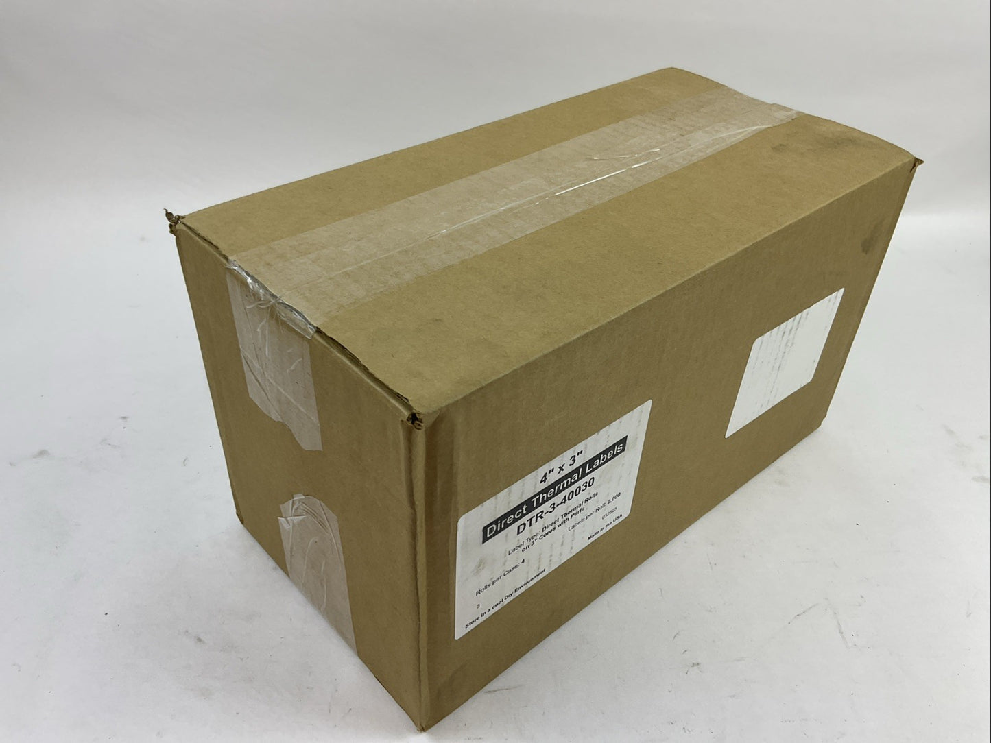 4" X 3" DIRECT THERMAL LABELS DTR-3-40030 ROLLS PER CASE 4 LABELS PER ROLL 2,000