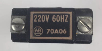 ALLEN BRADLEY 70A06 COIL SIZE 0 2-3-4 POLES ONLY 220V 60CY