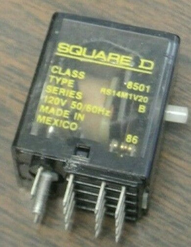 LOT of 4 / SQUARE D RS14M1V20 MINIATURE RELAY / 120V, 5A
