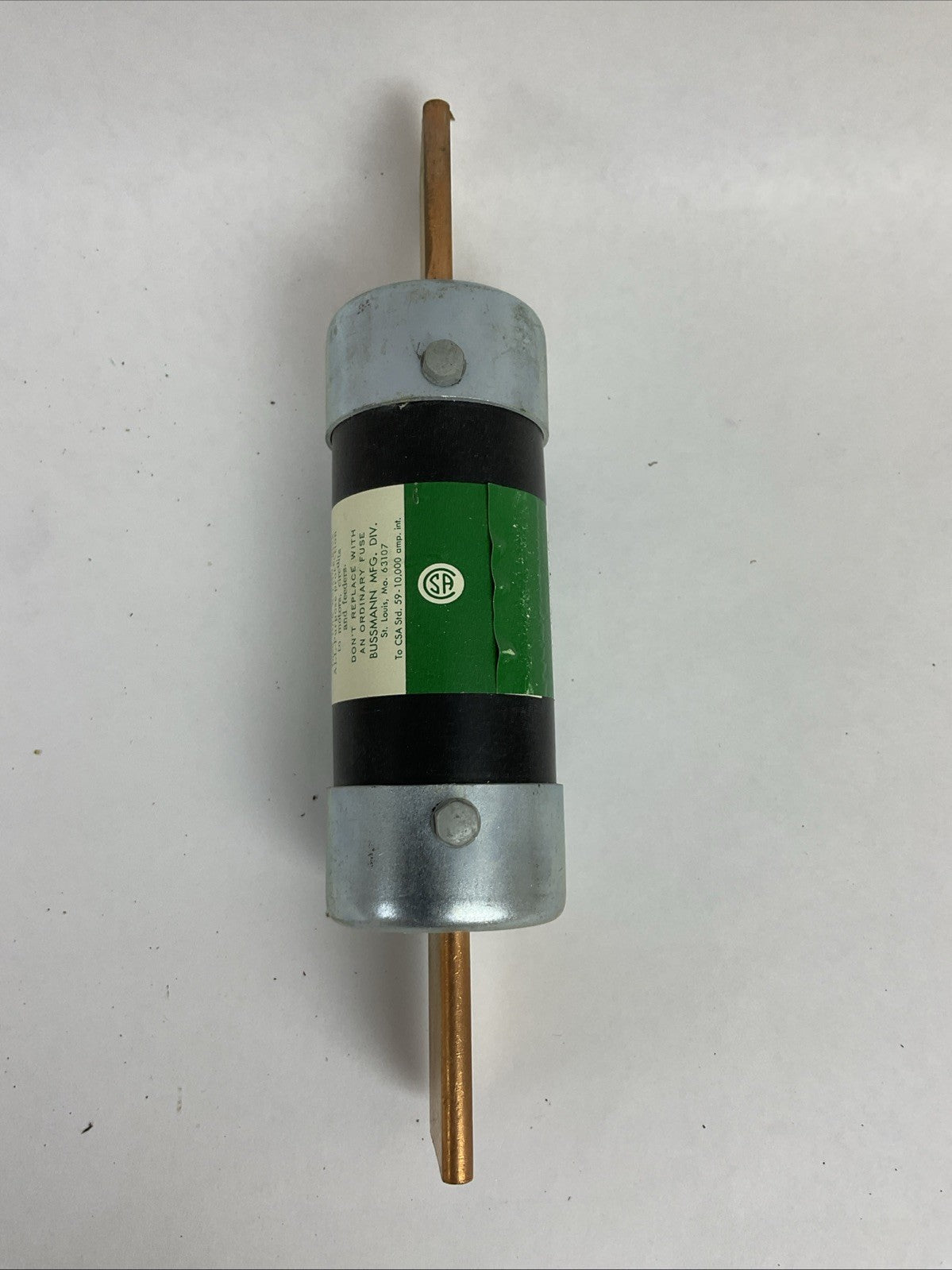 BUSSMANN FRN175 FUSETRON DUAL ELEMENT TIME DELAY CLASS K5 FUSE 175AMP 250VAC