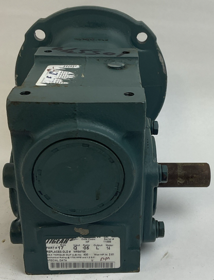 DODGE MR94758 GEAR REDUCER 5:1 1750RPM 2.61HP *HAS SHELF WEAR*