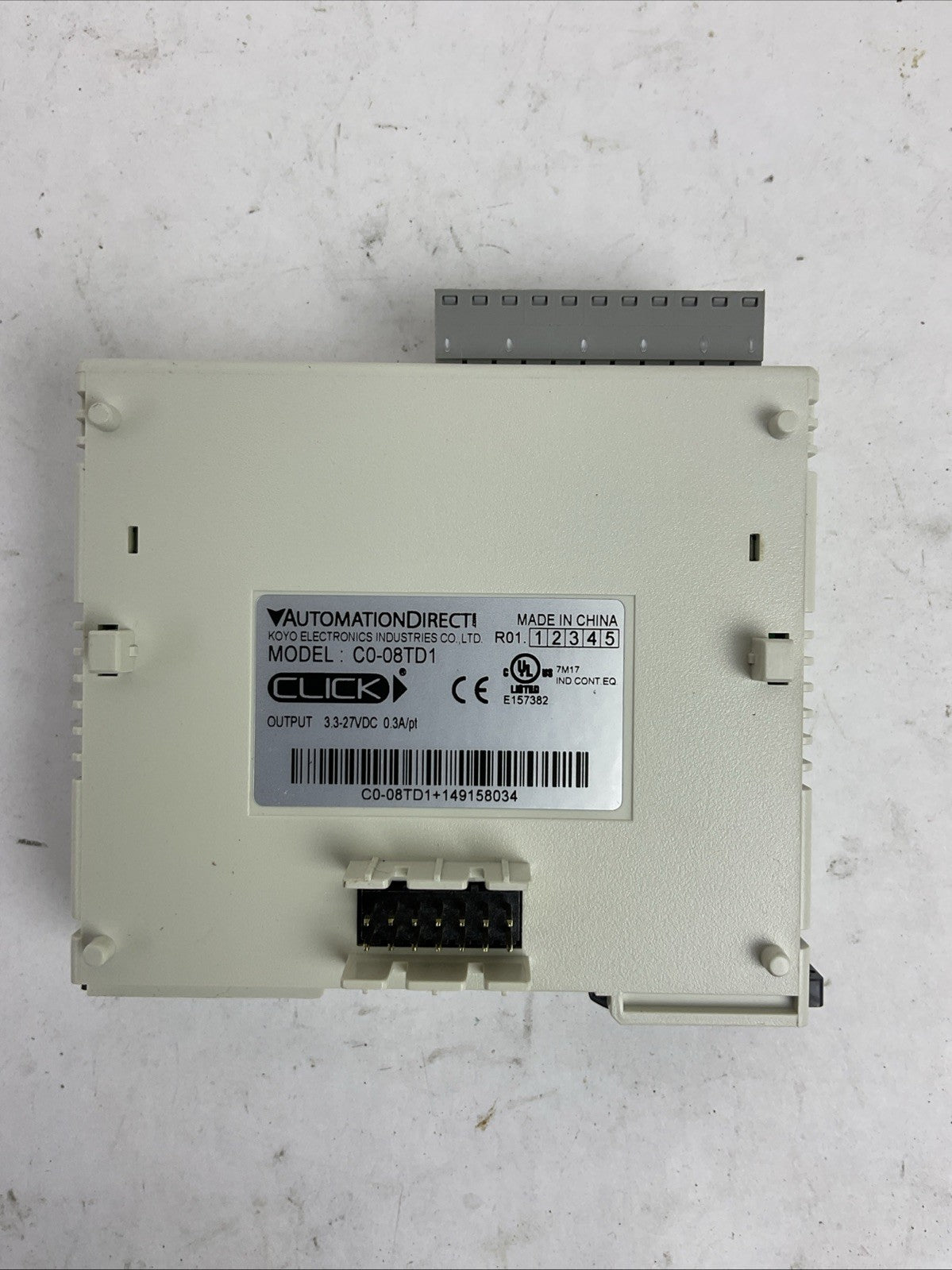 AUTOMATIONDIRECT C0-08TD1 OUTPUT MODULE 3.3-27VDC 0.3A/pt
